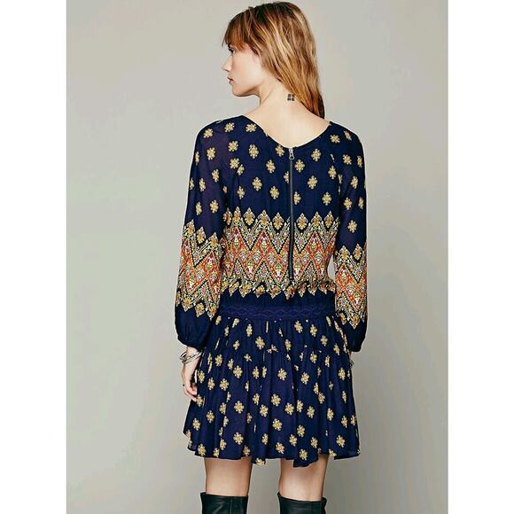 NWOT Free People Midnight Combo Multicolor Enid Dress Size XS Retails $128 - Picture 3 of 8